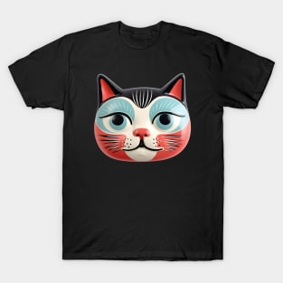 Retro Kitschy Cat Heads T-Shirt